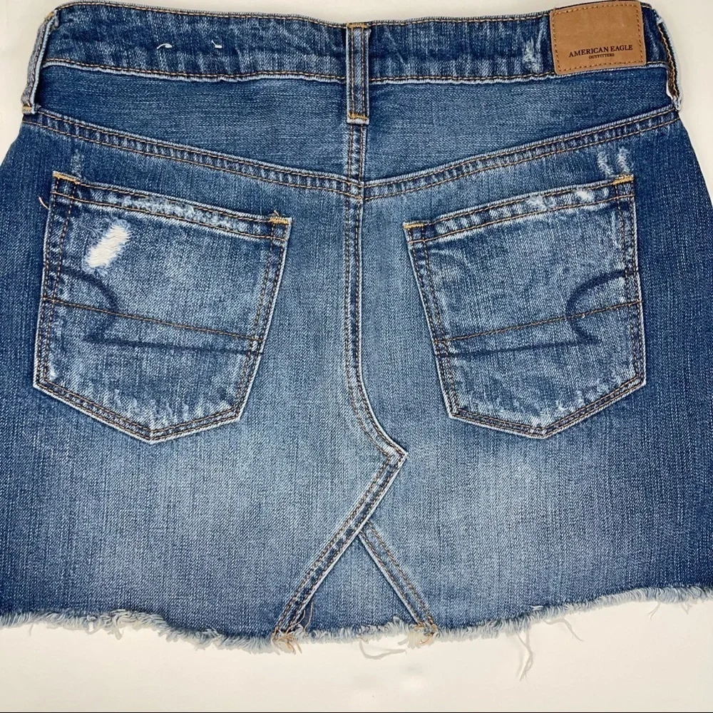 American Eagle Outfitters Destructed Jean Skirt 4